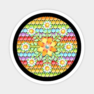 Groovy Rainbow Polka Dots Magnet